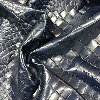 Genuine crocodile skin for garments