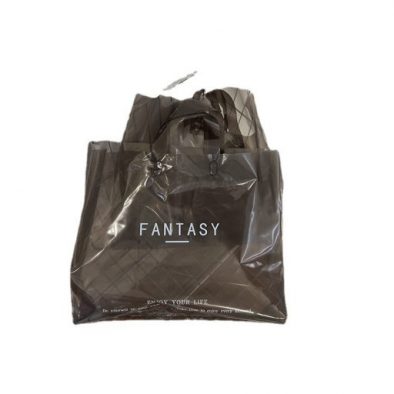 Transparent black garment bag ins wind wrapped pe bag wholesale plastic gift bag children's packaging bag tote bag