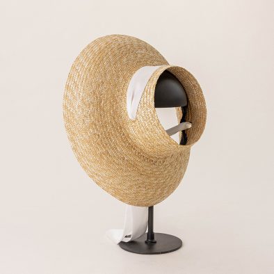 Elegant Vintage Style Natural Straw Hat Big Brim for Ladies