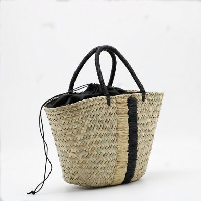 Shengjie craft aquatic grass hand-woven bag blue black woven bag for women